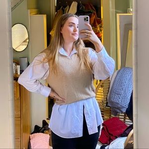 Vintage Camel Sweater Vest Wool